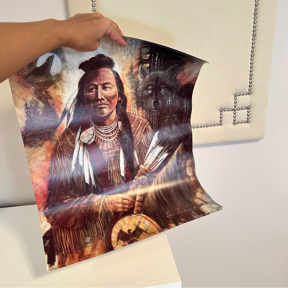 Vintage Large prints 3 Identical Native American Prints